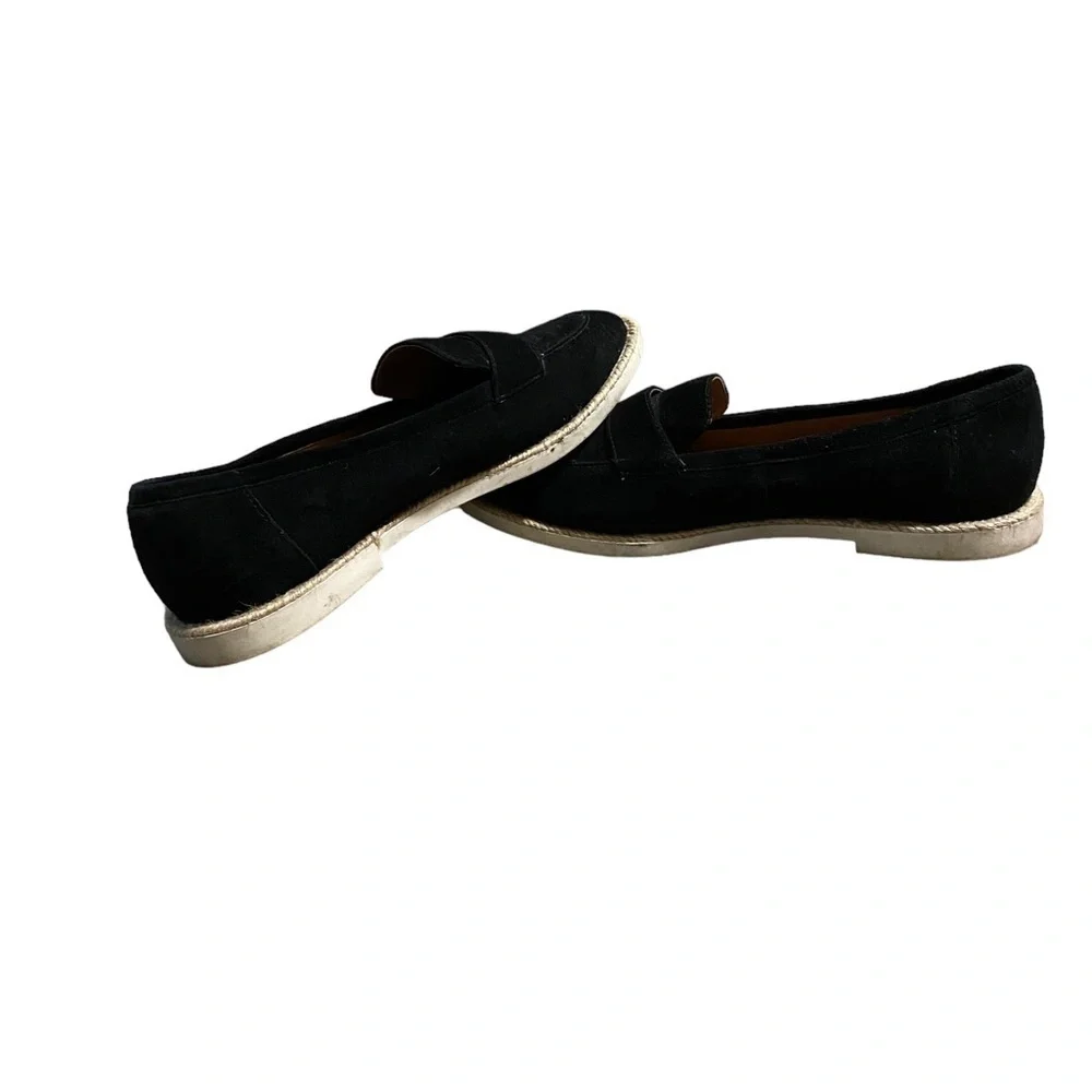 Caslon Tristian Suede Espadrille Loafers Slip On Flats Black Size 8.5 Shoes